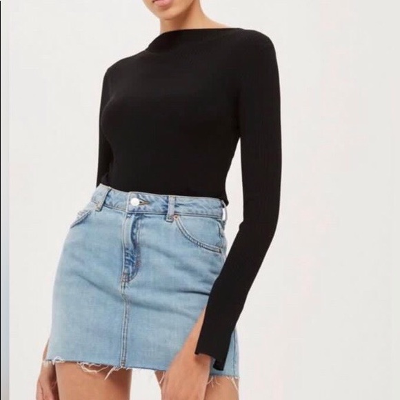 Topshop Petite Moto Skirt (Petite US 2) - Picture 4 of 4